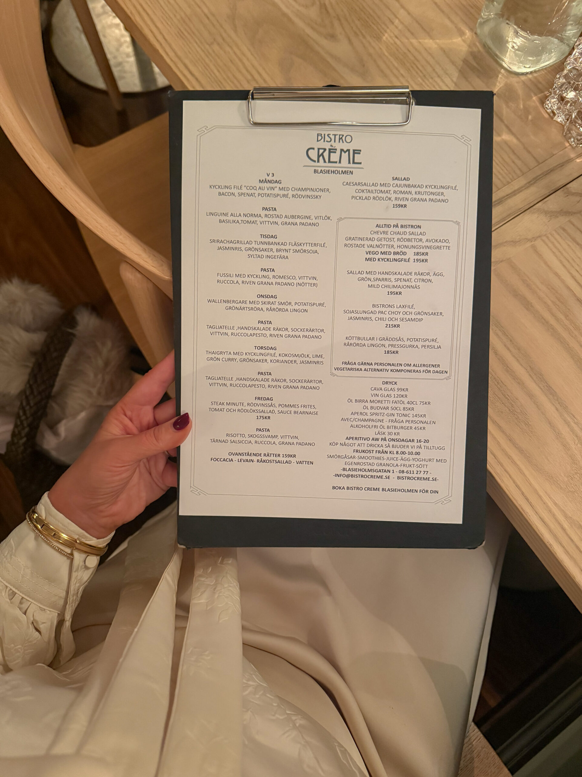 Bistro Creme lunch meny